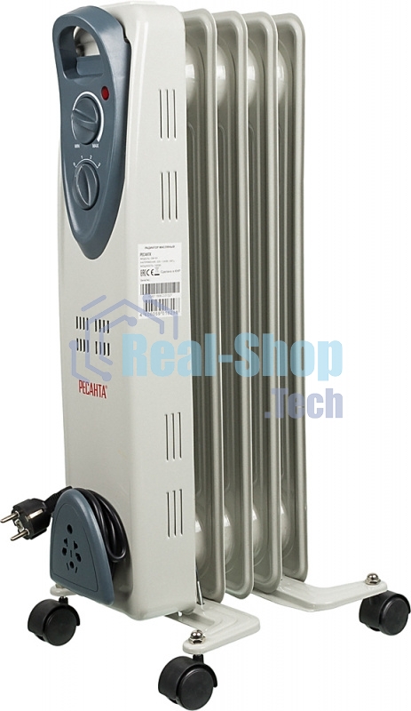 Обогреватель масляный Ресанта ОМ- 5Н (1 кВт) 67/3/6, 5 секц.