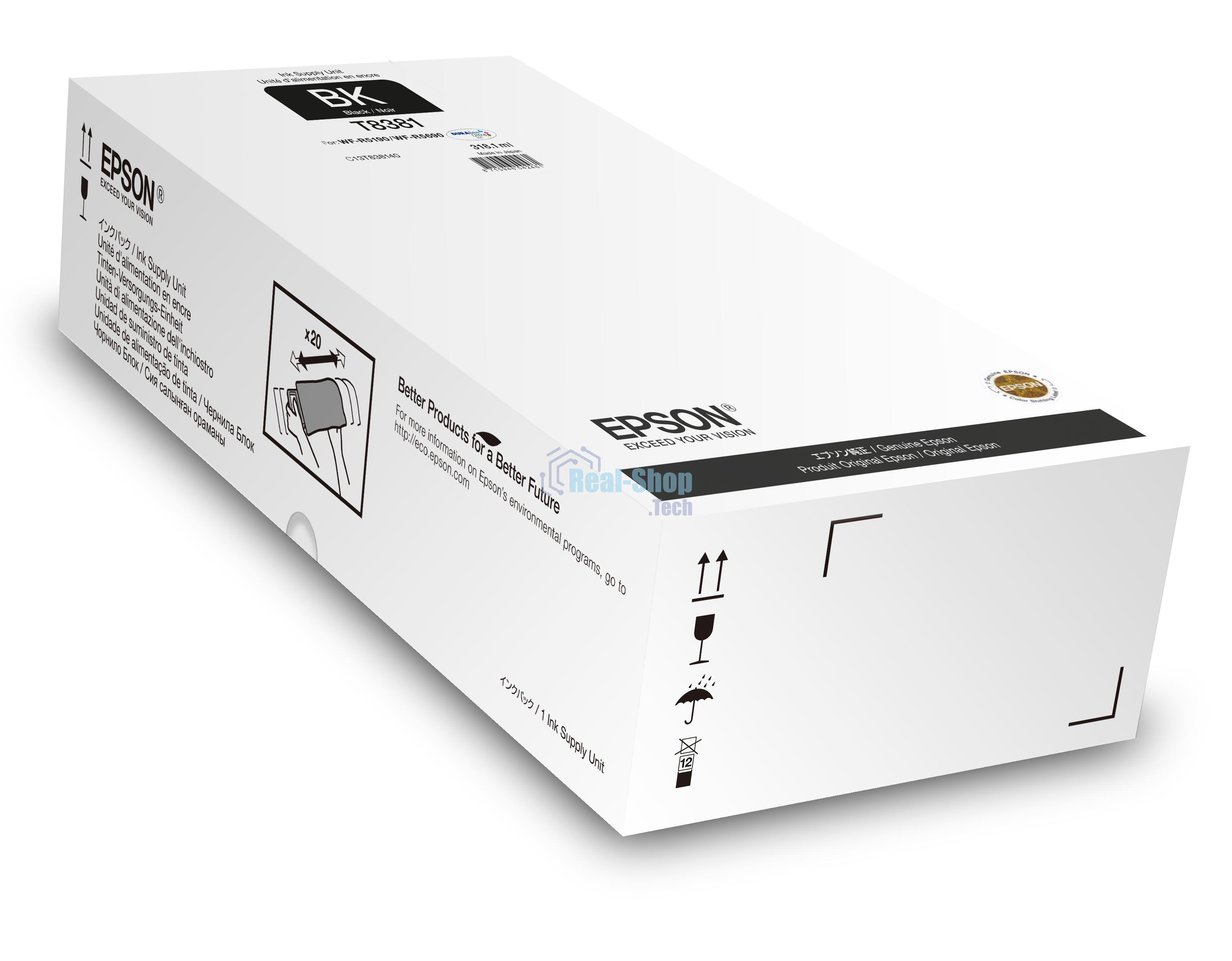 Картридж струйный Epson T8381 XL (C13T838140) черный (20000 стр. 318 мл.) для WorkForce Pro WF-R5190DTW, WF-R5690DF