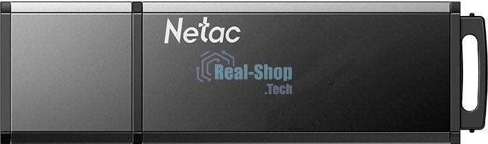 Флешка USB Netac U351, NT03U351N-256G-30BK, 256Gb, USB 3.0, с колпачком, металлическая черная
