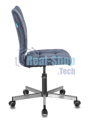 Кресло Бюрократ CH-330M/LT-27 темно-синий, экокожа, 120 кг, механизм качания, без подлокотников