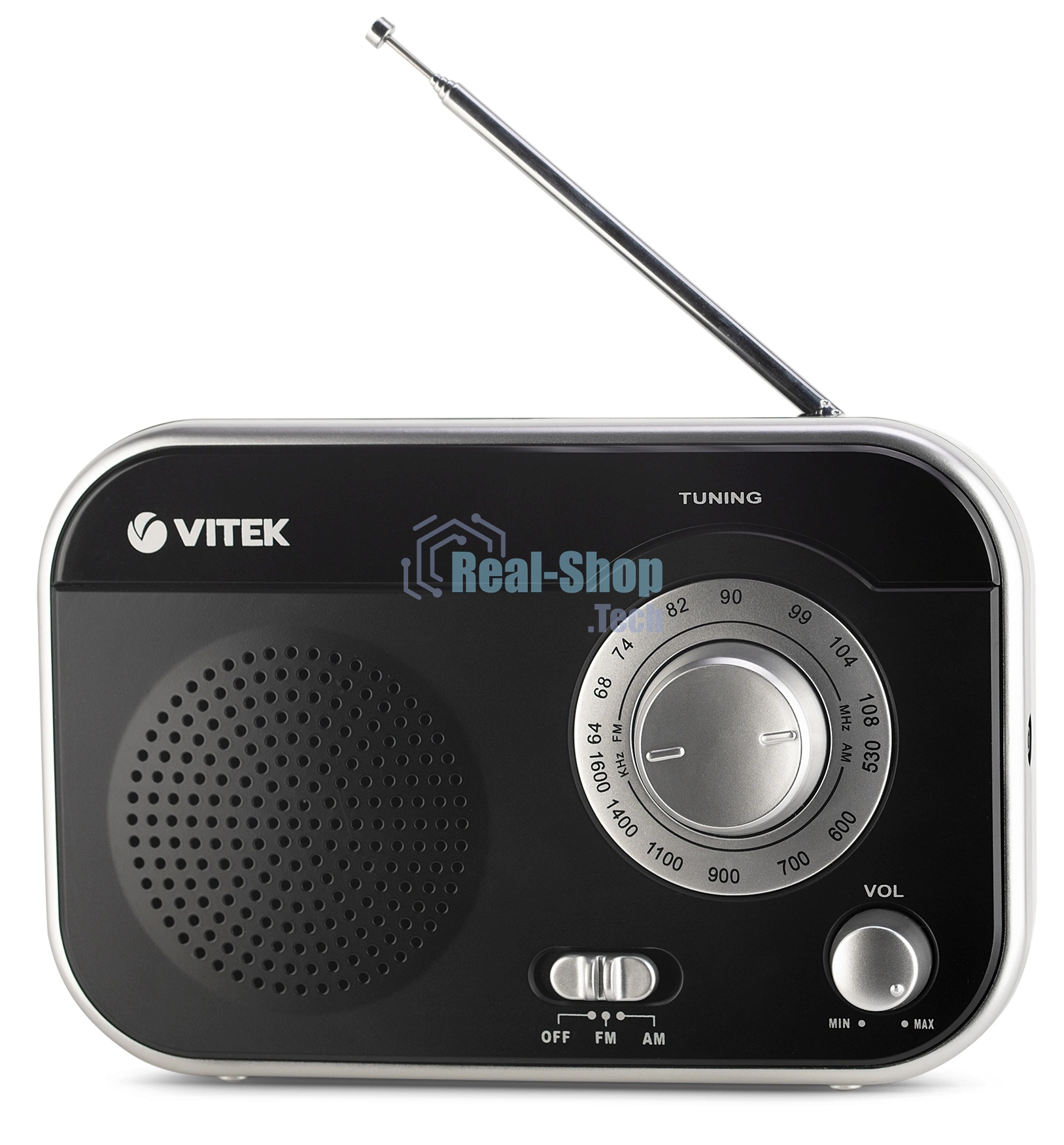 Радиоприемник Vitek VT-3593 (BK) Выходная мощность 1 вт. Динамики 1.Тип батареек UM-2/C