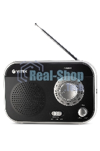 Радиоприемник Vitek VT-3593 (BK) Выходная мощность 1 вт. Динамики 1.Тип батареек UM-2/C