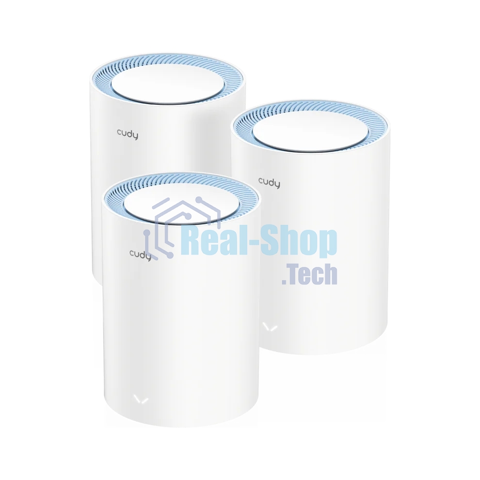 Бесшовный Mesh роутер Cudy M1200(3-Pack) AC1200 10/100BASE-TX белый (упак.:3шт)
