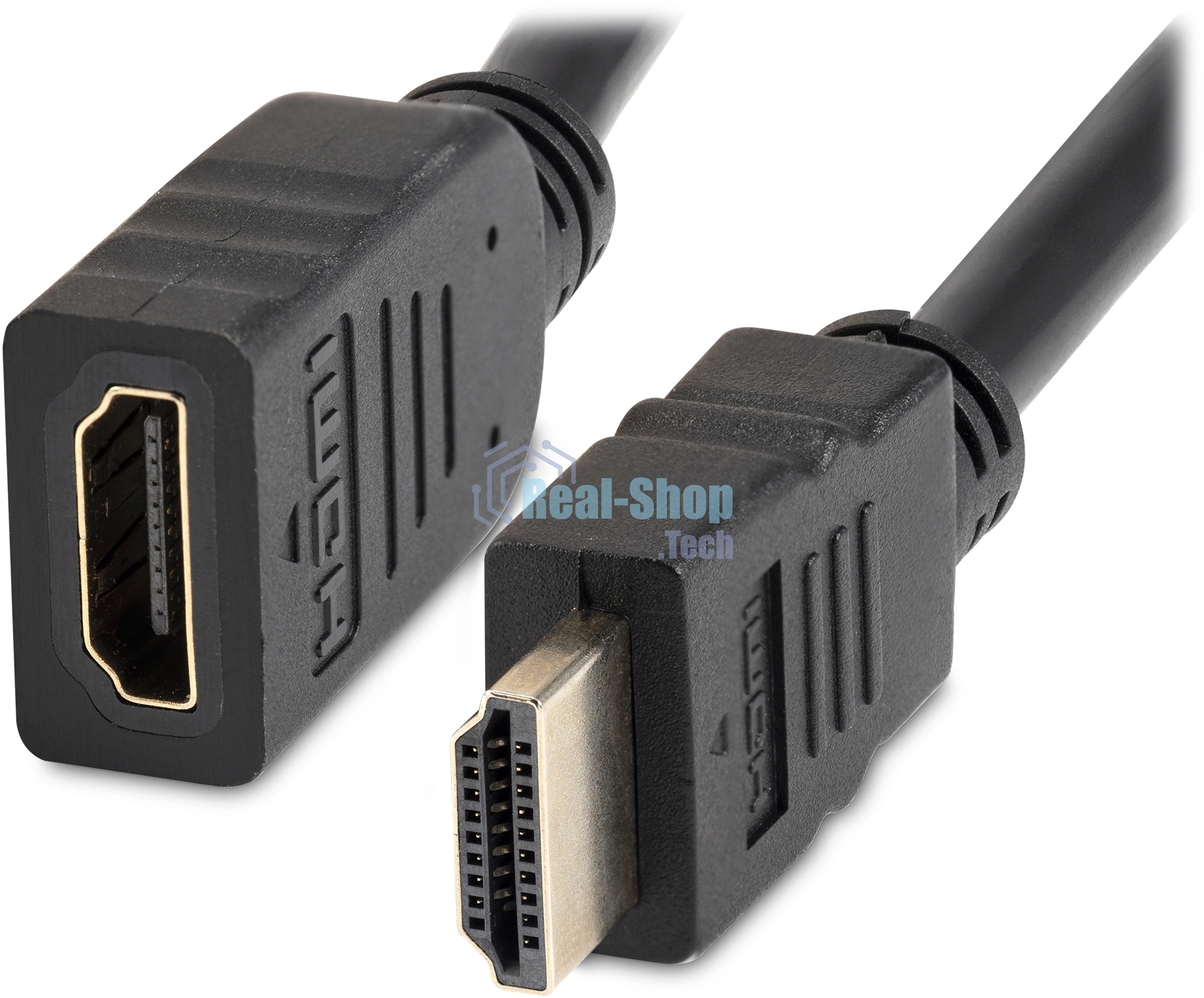 Кабель-удлинитель аудио-видео Buro HDMI (m)/HDMI (f) 1.5м. позолоч.конт. черный BU-HDMI2.0-EXTND-1.5M