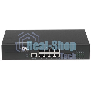 Коммутатор управляемый GIGALINK GL-SW-G201-10 - L2, 8 10/100/1000Мб/с BASE-T, 2 SFP 1000 Мб/с Base-X, 1 консольный порт