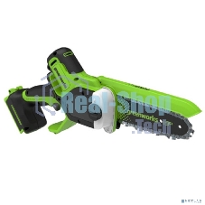 Цепная мини пила аккумуляторная GreenWorks GD24CS15 24V, 15см, бесщеточная, с автоматической смазкой цепи, без АКБ и ЗУ [2010107]