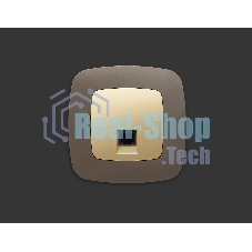 Лицевая панель OMEGA (Шампань) для компьютерной/телефонной розетки RJ-45/RJ-11 QUANT OP6120