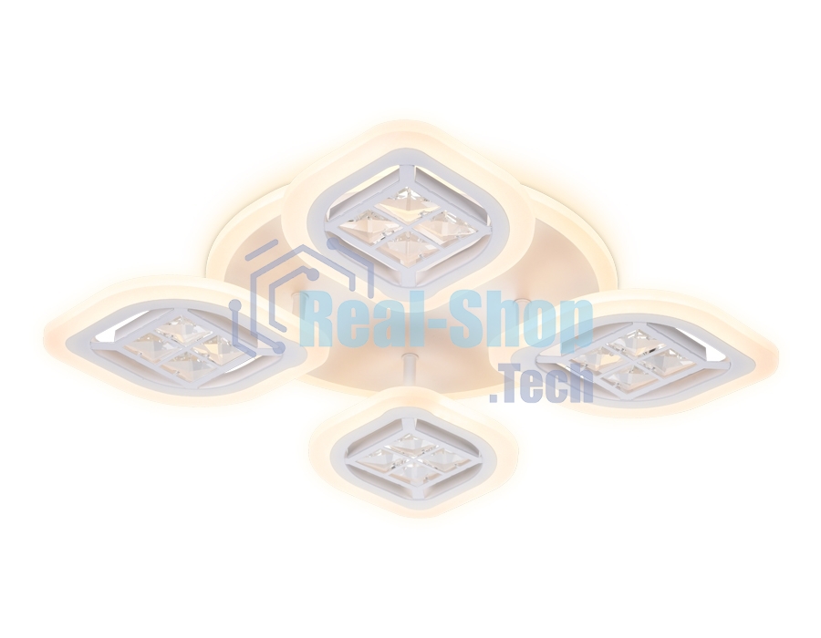 Светильник Ambrella light FA280/4 WH белый 69W 530*530*80 (ПДУ РАДИО 2.4G)