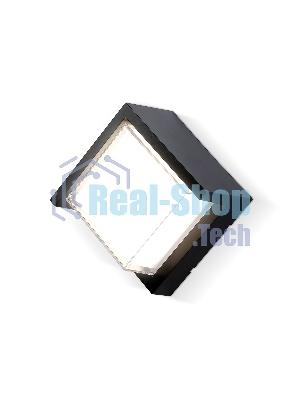 Уличный настенный архитектурный светильник ST5233 BK черный IP65 LED 4200K 12W 220*220*100