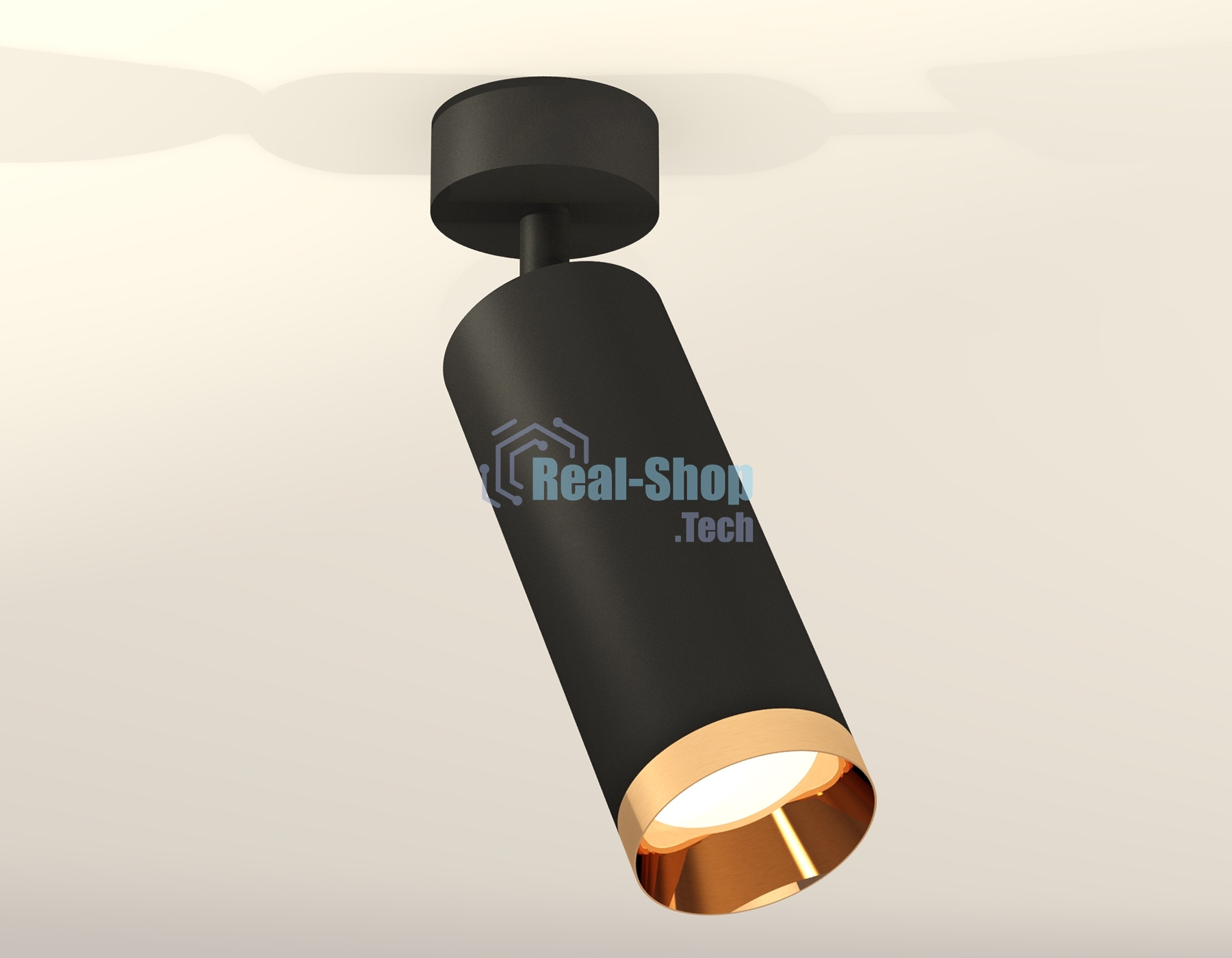 Светильник Ambrella Light XM6343005 SBK/PYG черный песок/золото желтое полированное MR16 GU5.3 (A2210, C6343, N6134)