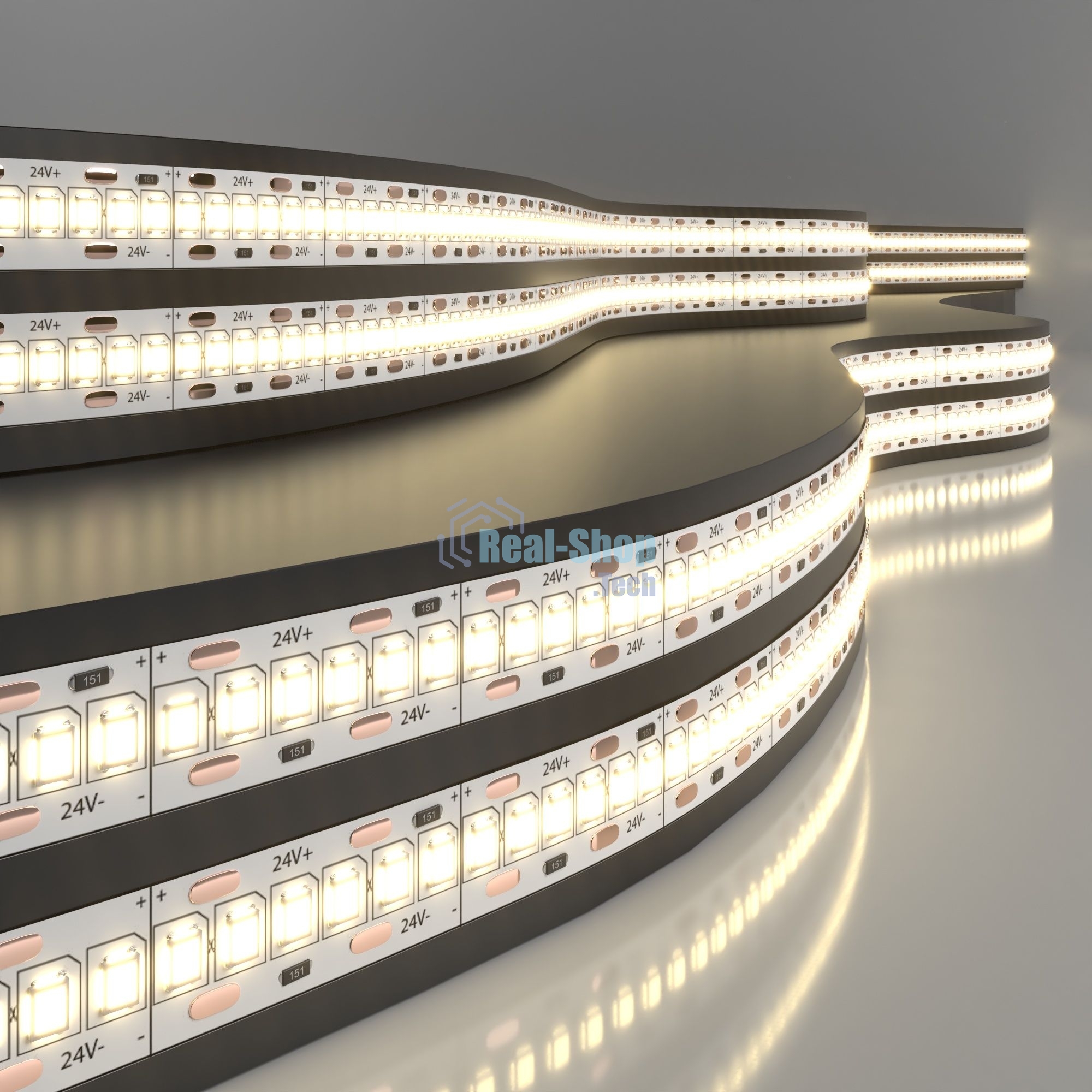 Лента светодиодная 2835 24V 240Led 24W IP20 / 240Led 24W IP20 3300K тёплый белый