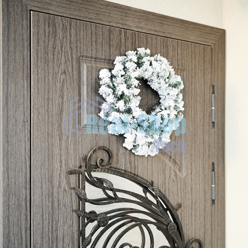 Заснеженный еловый венок Neon-night Ø 45 см, ПВХ