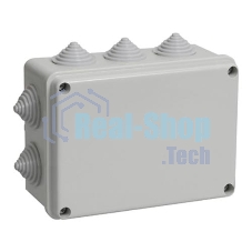 Коробка КМ41242 распаячная IEK UKO10-150-110-070-K41-55 для о/п 150х110х70 мм IP55 (RAL7035, 10 гермовводов)