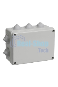 Коробка КМ41242 распаячная Iek UKO10-150-110-070-K41-55 для о/п 150х110х70 мм IP55 (RAL7035, 10 гермовводов)