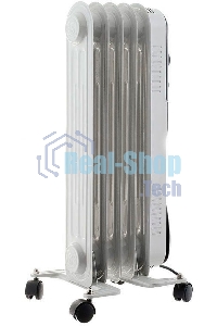 Обогреватель масляный Ресанта ОМПТ- 5Н (5 секций), белый, 1000 Вт, 10 м2, термостат 67/3/2
