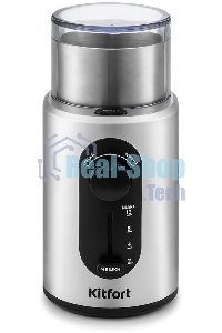 Кофемолка Kitfort KT-748 200Вт сист.помол.:ротац.нож вместим.:70гр нержавеющая сталь/черный