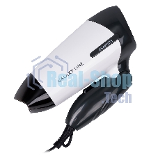 Фен для волос Galaxy Line GL 4344, белый, 1400 Вт, 2 скорости потока воздуха, складная ручка, подвесная петля