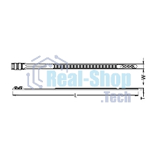 Стяжка эластомерная Hyperline GTN-360HDB 360x8.6 мм (упак: 100 шт) полиамид черный