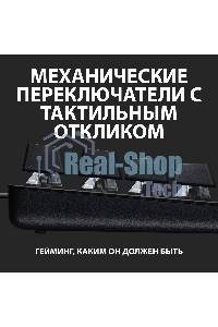 Клавиатура проводная Logitech Gaming Keyboard G413 TKL SE Mechanical - RUS - USB - TACTILE SWITCH черный
