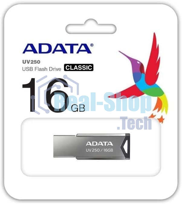 Флешка USB ADATA UV250 (AUV250-16G-RBK), 16Gb, USB 2.0, R/W 25/10, черный