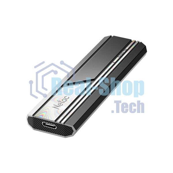 Внешний SSD Netac ZX10, 500 Gb, USB 3.2 Gen 2 Type-C, R/W 1050/1050, черный