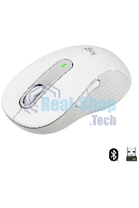 Мышь беспроводная Logitech Signature M650 L белый, 4000 dpi, радиоканал, Bluetooth, USB, кнопки - 5