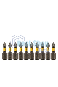 Набор бит торсионных Denzel PZ1x25 мм, лазерная обработка шлица, сталь S2, 10 шт.