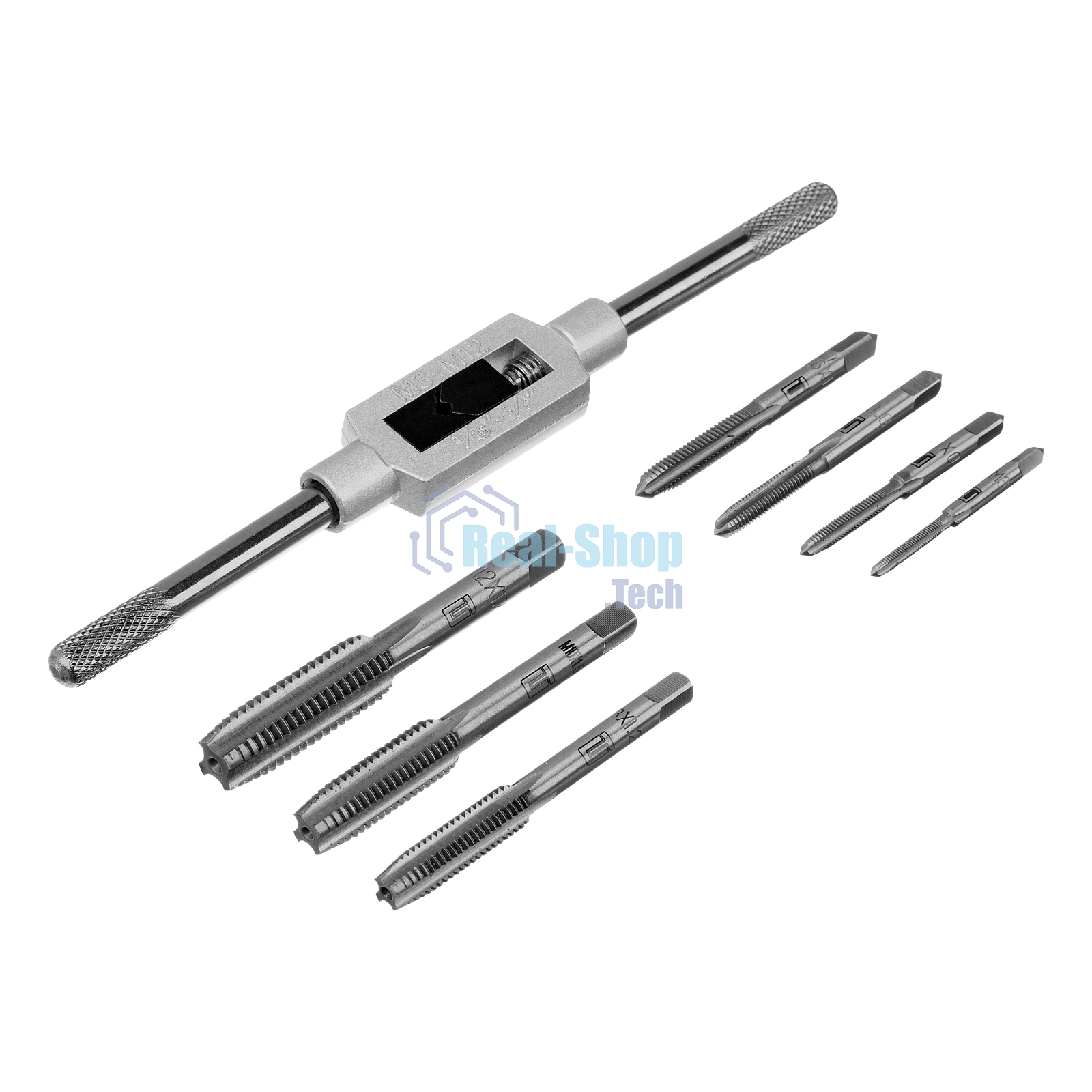 Набор метчиков Сибртех М3-М12, 8 предметов