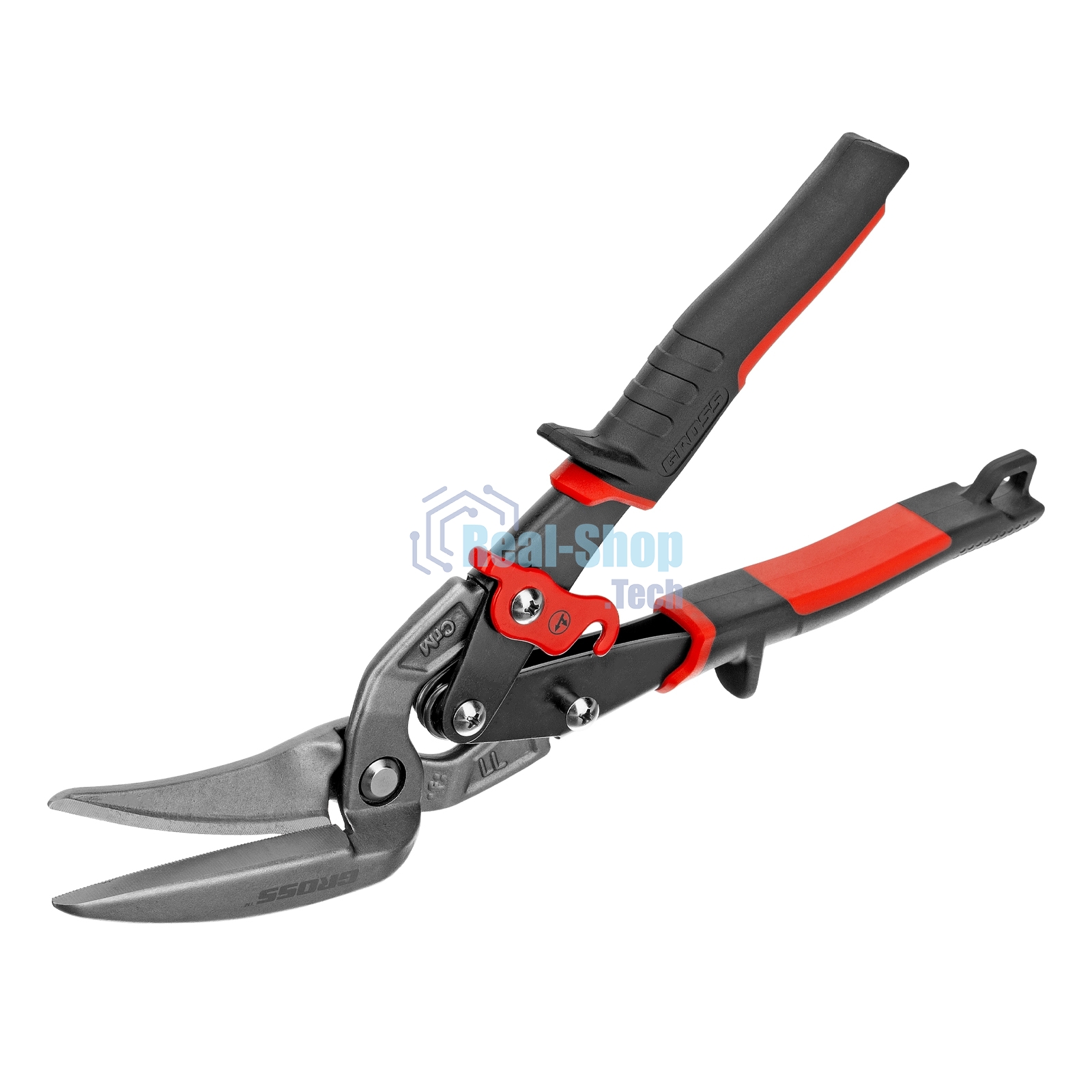 Ножницы по металлу Gross 78331 270 мм прямой и левый проходной резсталь-СrMo двухкомп. рук-ки