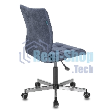 Кресло компьютерное Бюрократ CH-330M/LT-27 без подлокотников, темно-синий Light 27, крестовина металл