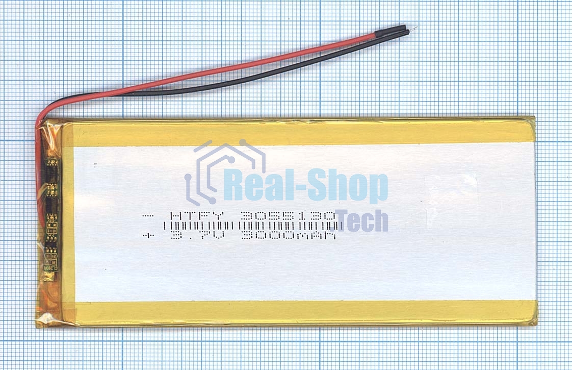 Аккумулятор Li-Pol (батарея) 3*55*130мм 2pin 3.7V/3000mAh