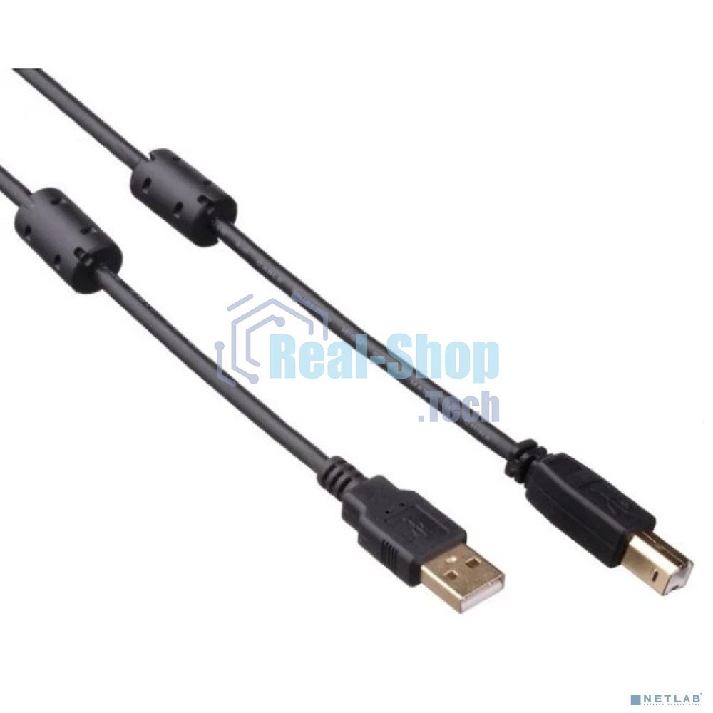 Кабель USB 2.0 ExeGate EX-CCF-USB2-AMBM-2.0 (Am/Bm, 2,0м, 2 фильтра)