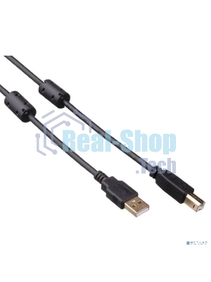 Кабель USB 2.0 ExeGate EX-CCF-USB2-AMBM-2.0 (Am/Bm, 2,0м, 2 фильтра)