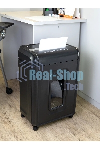 Шредер Heleos УМ32-4 черный/серебристый (секр.P-4) фрагменты 28лист. 32лтр. скрепки скобы пл.карты CD