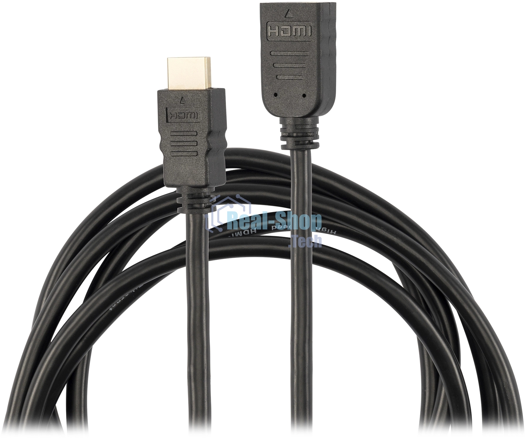 Кабель-удлинитель аудио-видео Buro HDMI (m)/HDMI (f) 1.5м. позолоч.конт. черный BU-HDMI2.0-EXTND-1.5M
