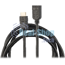 Кабель-удлинитель аудио-видео Buro HDMI (m)/HDMI (f) 1.5м. позолоч.конт. черный BU-HDMI2.0-EXTND-1.5M