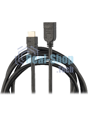 Кабель-удлинитель аудио-видео Buro HDMI (m)/HDMI (f) 1.5м. позолоч.конт. черный BU-HDMI2.0-EXTND-1.5M