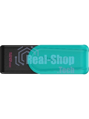Флешка USB Kingston DataTraveler Exodia S (DTXS/128Gb), 128Gb, USB 3.2 Gen 1, R/W 150/60, бирюзовый/черный