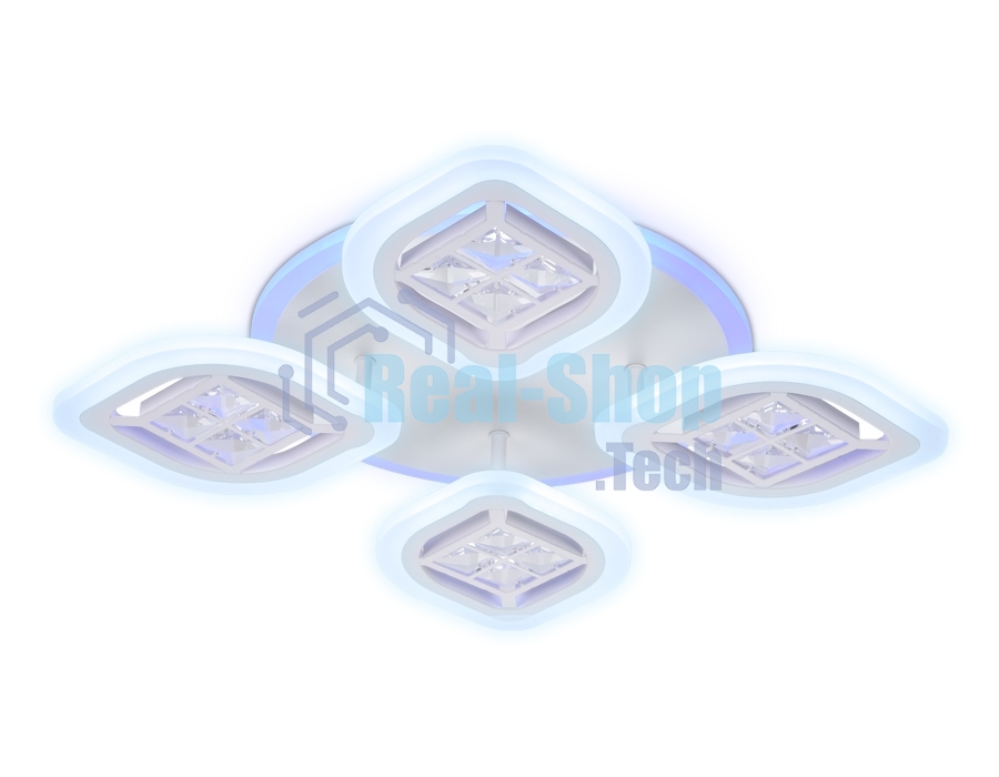 Светильник Ambrella light FA280/4 WH белый 69W 530*530*80 (ПДУ РАДИО 2.4G)