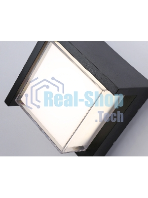 Уличный настенный архитектурный светильник ST5233 BK черный IP65 LED 4200K 12W 220*220*100