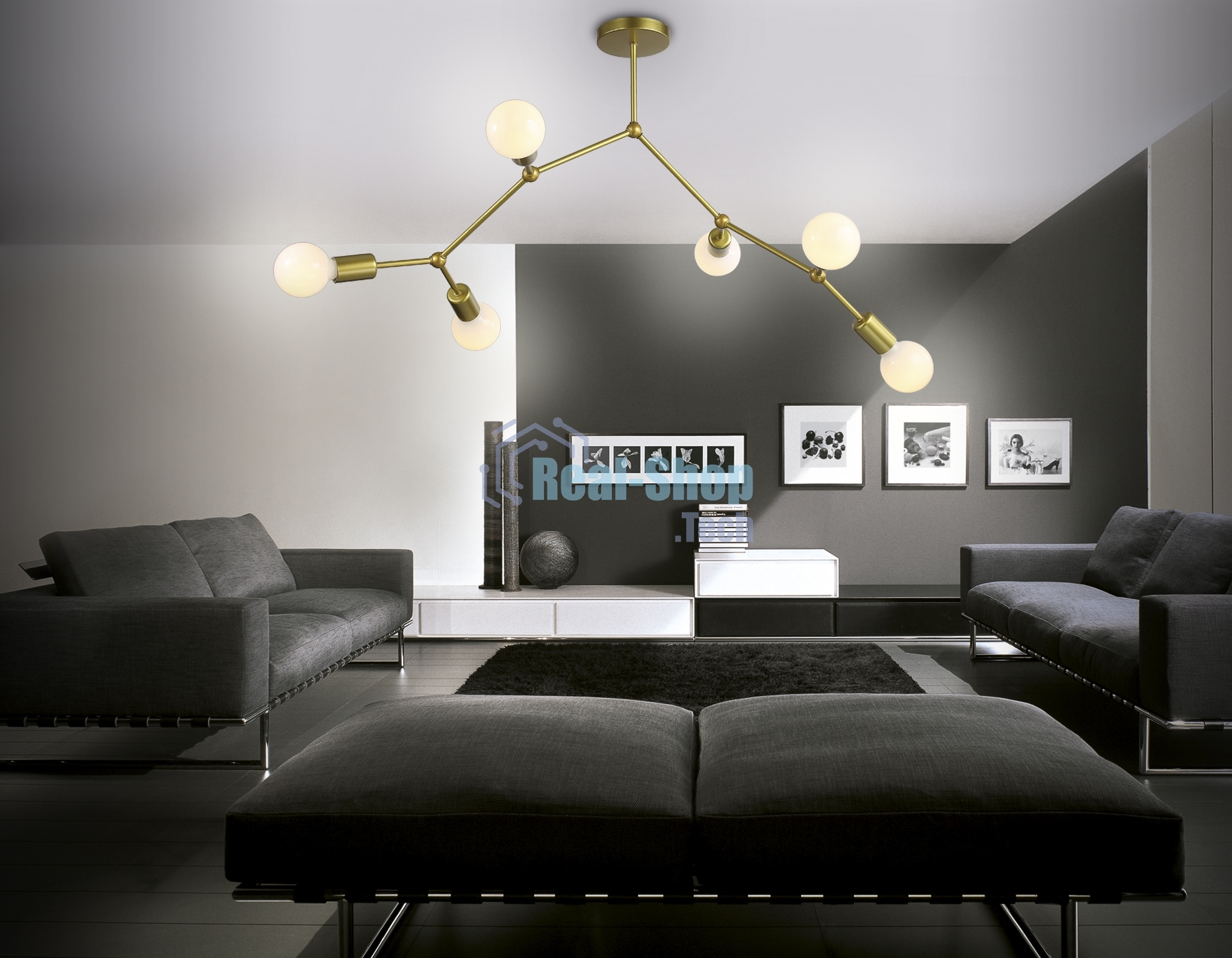 Светильник Ambrella light TR8038/6 BS латунь E27*6 max 40W D670*590