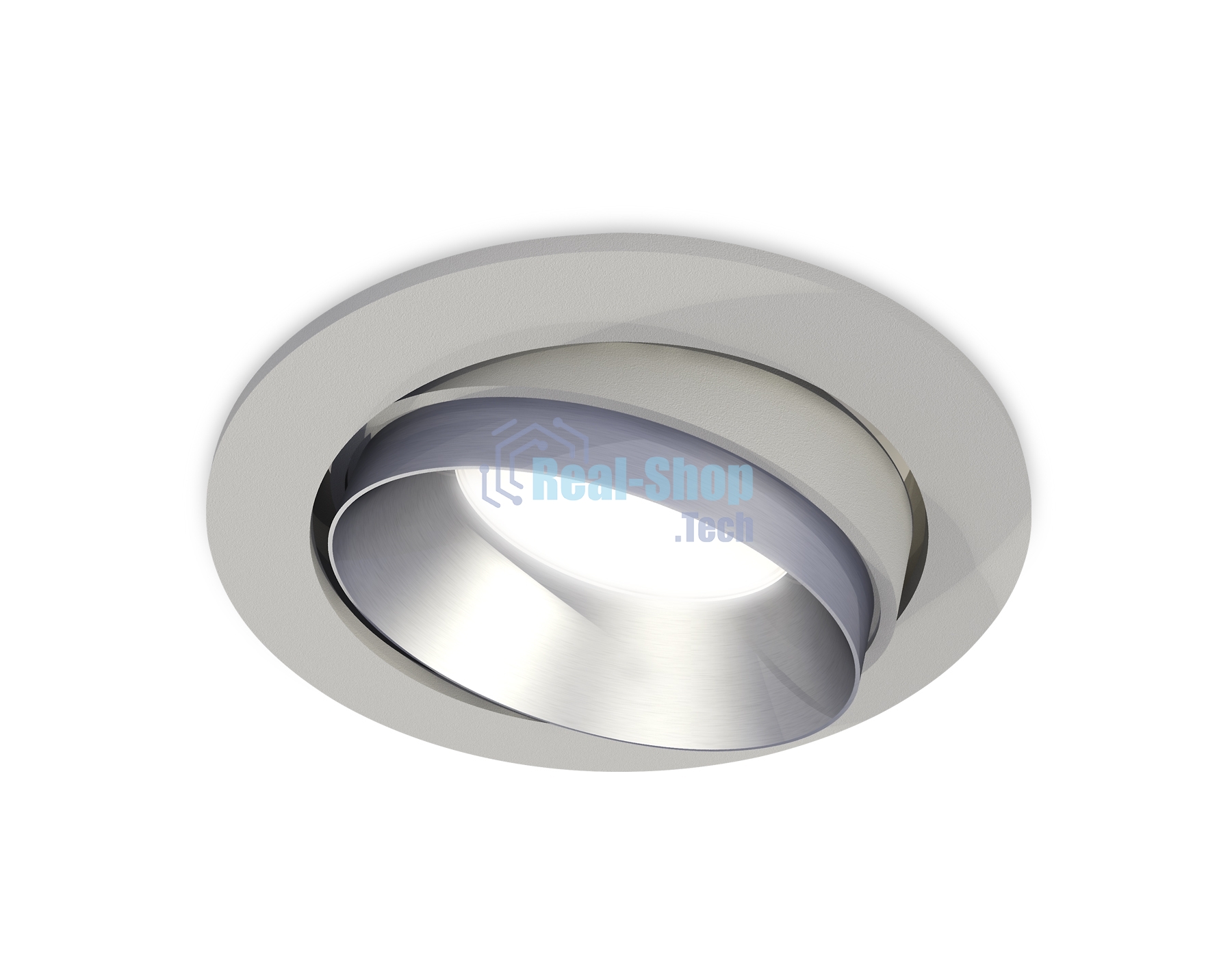 Комплект встраиваемого поворотного светильника Ambrella light XC7653023 SGR/MCH серый песок/хром матовый MR16 GU5.3 (C7653, N7033)