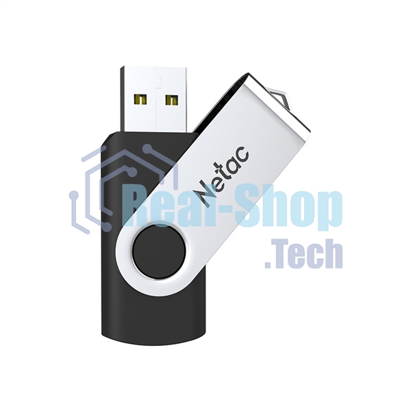 Флешка USB Netac U505 (NT03U505N-064G-32BK), 64Gb, USB 3.0, R/W 110/45, черный/серебристый