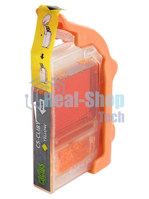 Картридж струйный Cactus CS-CLI8Y желтый (12 мл) для Canon Pixma iP4200, iP4300, iP4500, iP5100, iP5300, iP6600, iP6700, iP7500, iP7600, MP500, MP530, MP600, MP800, MP810, MP830, MP950, MP970, MX850, PRO-9000