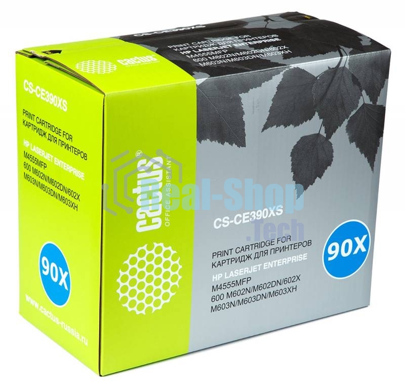 Картридж лазерный Cactus CS-CE390XS черный (24000 стр.) для HP LaserJet M602dn, M602n, M602x, M603dn, M603n, M603xh, M4555, M4555dn, M4555f, M4555fskm, M4555h