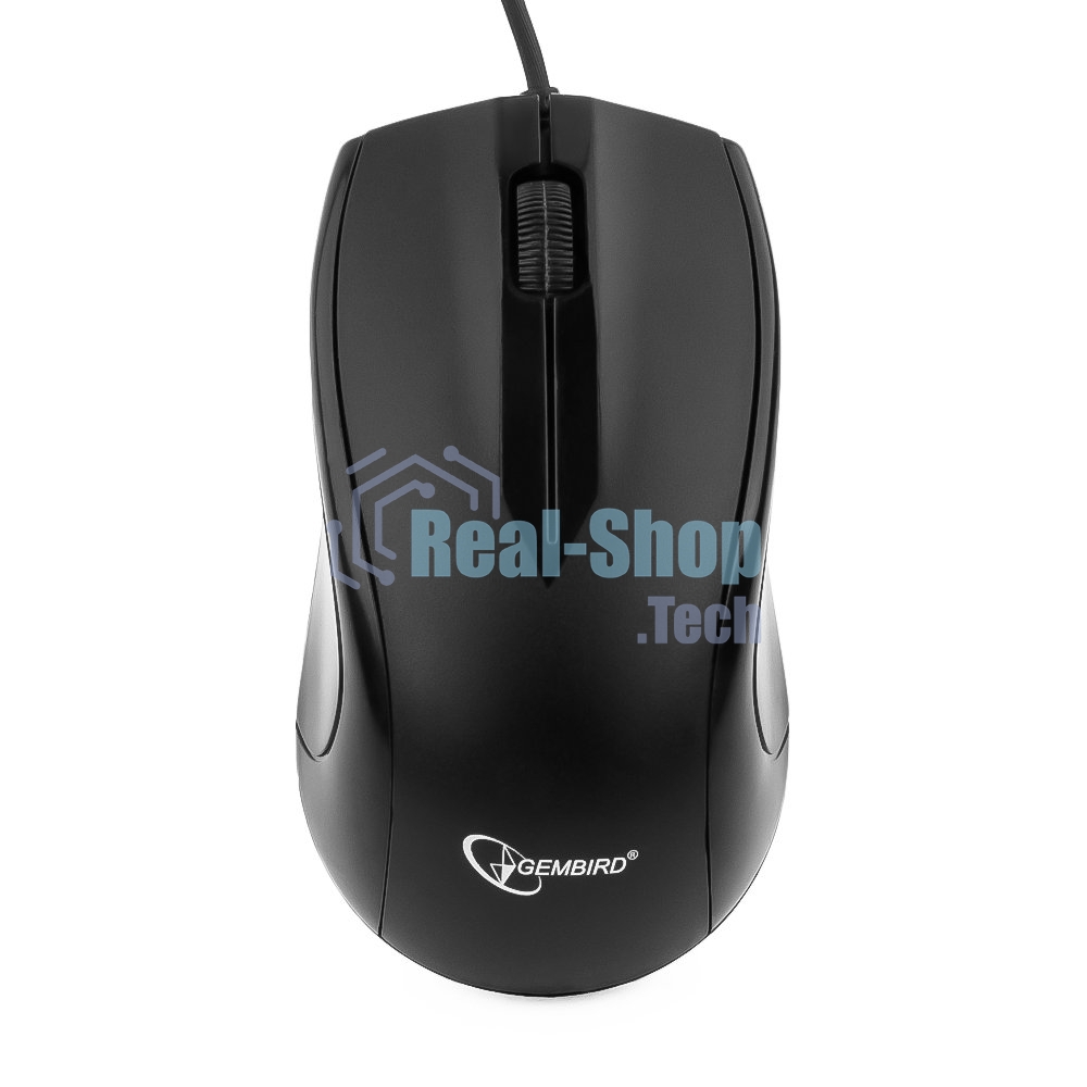 Мышь проводная Gembird MUSOPTI9-905U черный, 1000 dpi, USB, кнопки - 3