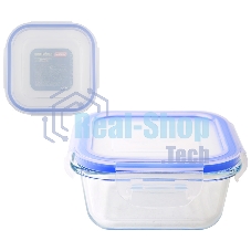 Контейнер из жаропрочного стекла с крышкой из поастика, 0,8 л, CRISTALLINO, tm Mallony