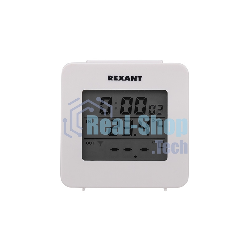 Электронный термометр с часами и беспроводным выносным датчиком Rexant