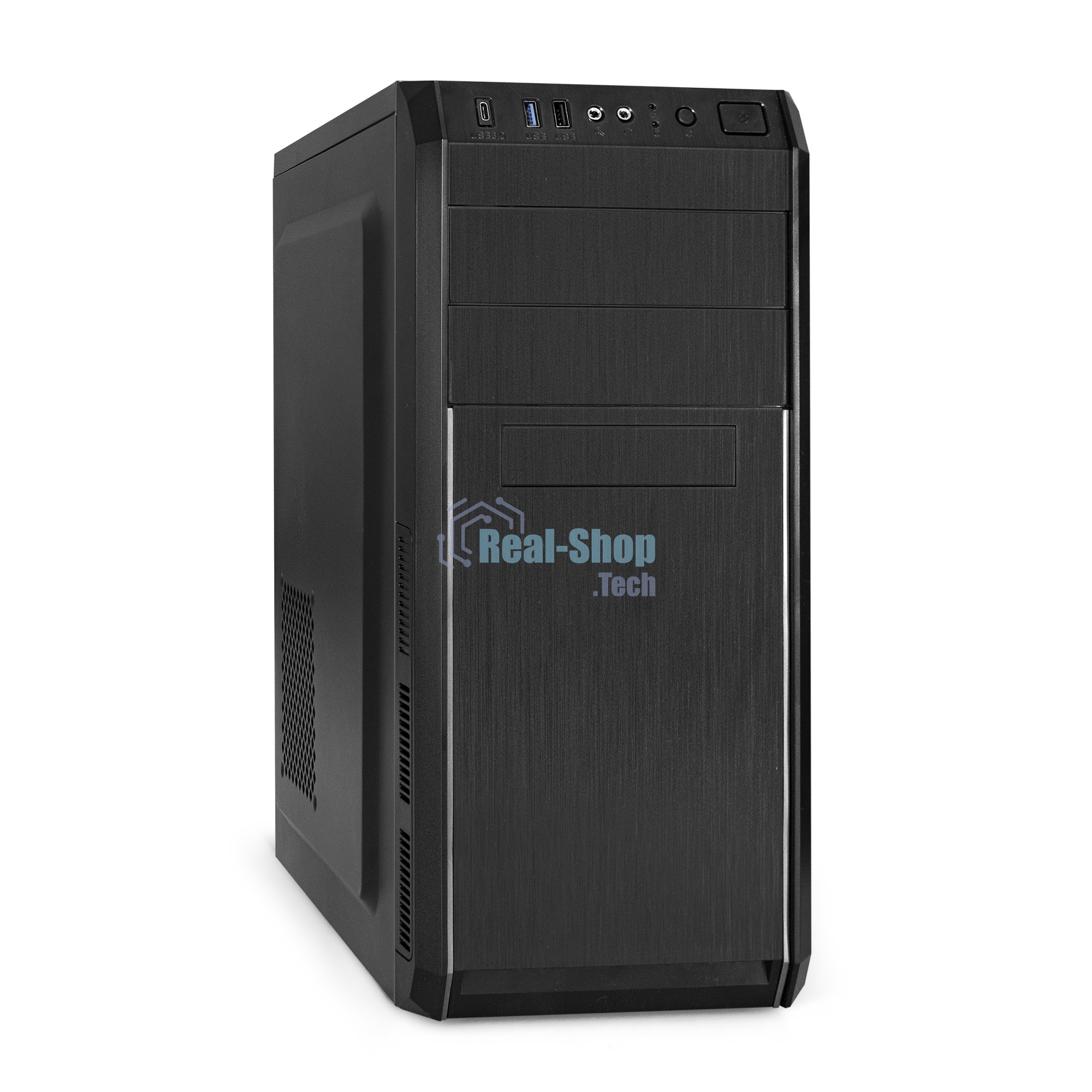 Компьютерный корпус Miditower ExeGate XP-334UC-XP600 (ATX, XP600 с вент. 12см, 1хUSB/1хUSB 3.0/1хTypeC, аудио, черный)