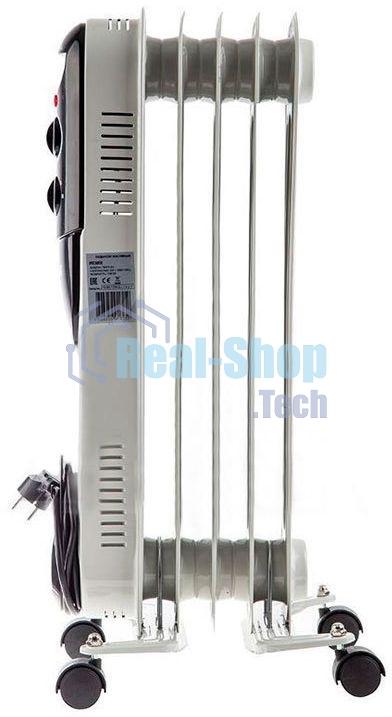 Обогреватель масляный Ресанта ОМПТ- 5Н (5 секций), белый, 1000 Вт, 10 м2, термостат 67/3/2